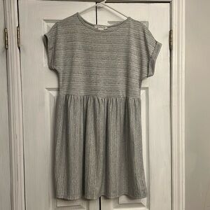 Caution to the Wind Gray Striped Womens Dress size Small